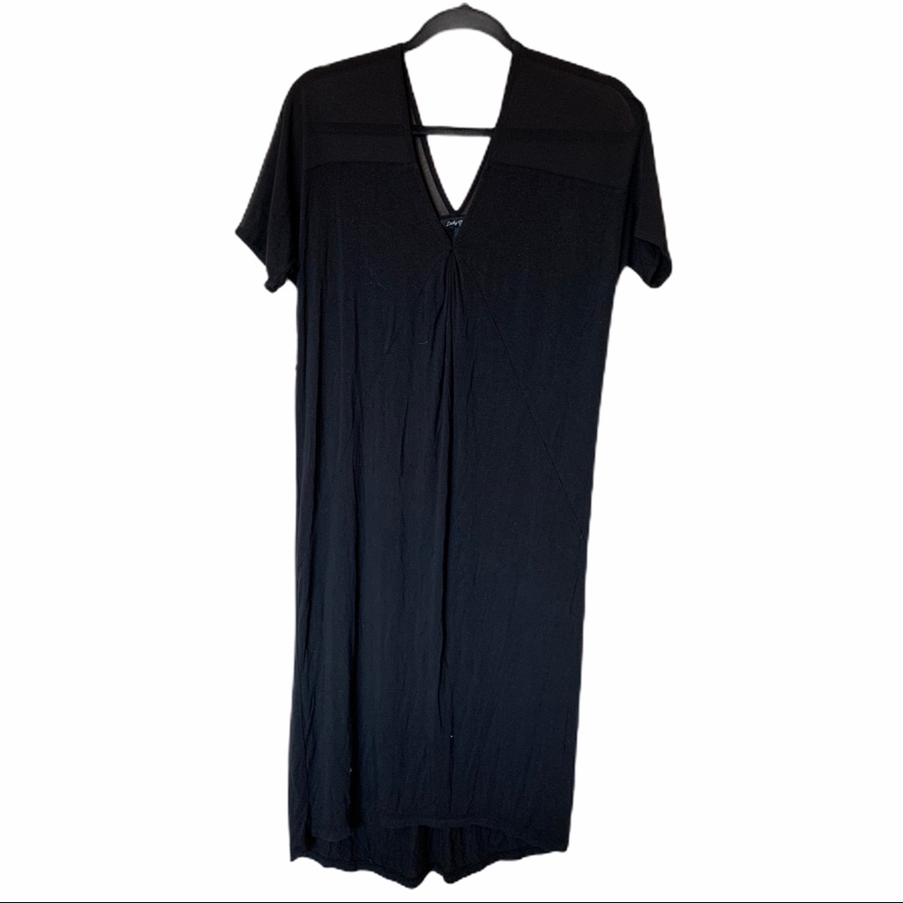 Lucky brand black maxi dress shortsleeve small